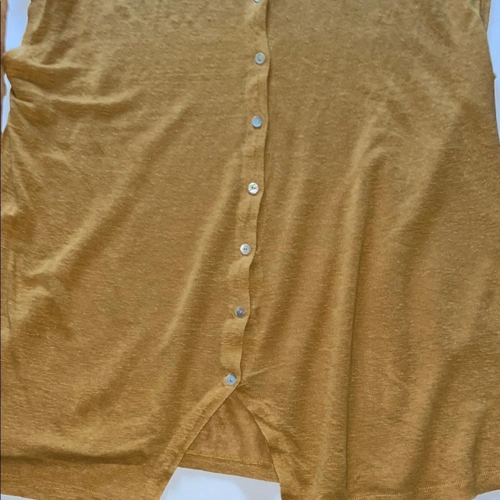 Tahari Mustard Yellow Women's Tunic Top - Picture 5 of 9